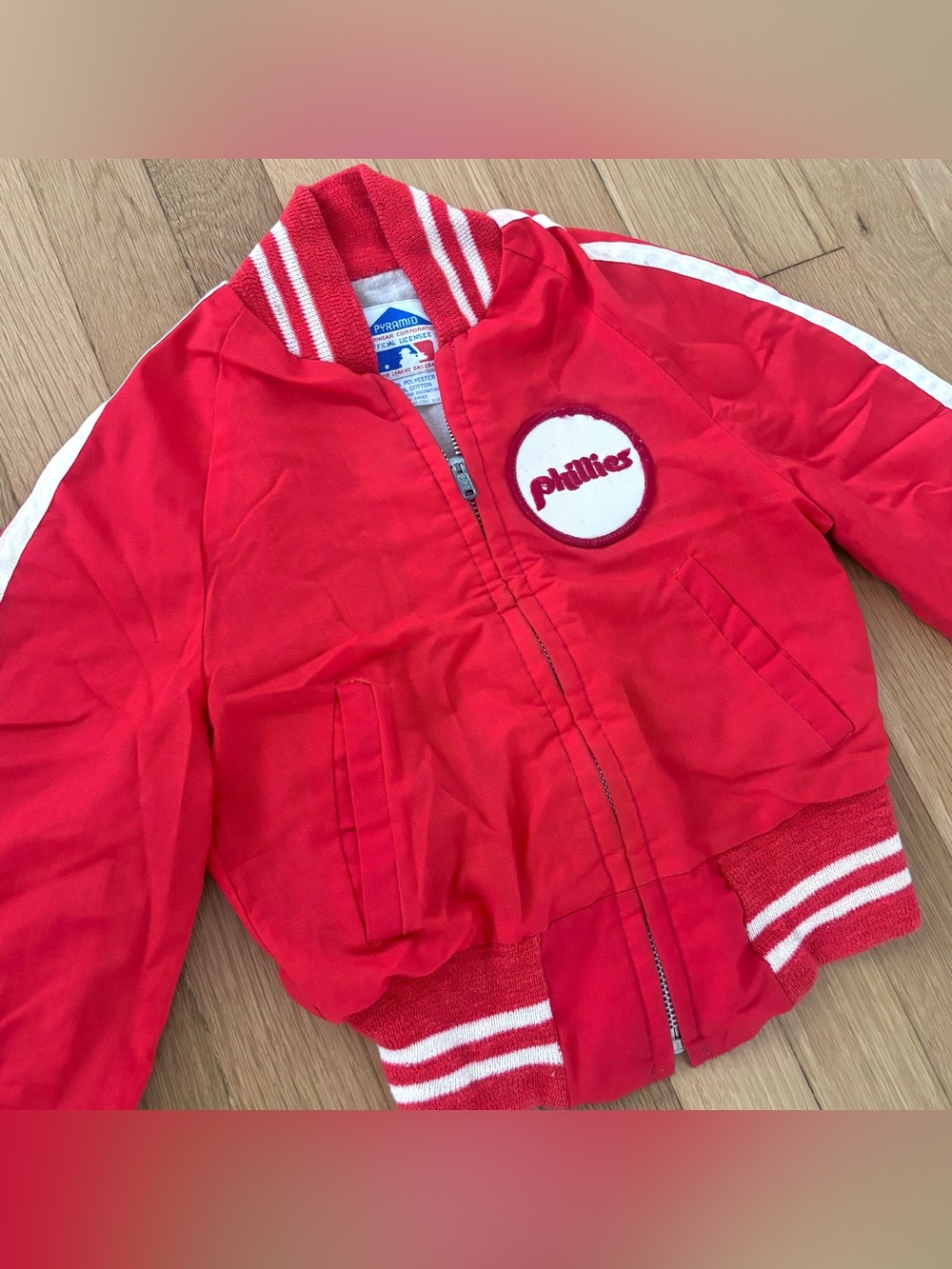 True Vintage Phillies World Series Jacket 80s Championship Youth 5 Pyramid